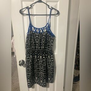 Under One Sky Blue and Black Strappy Dress